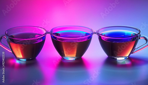 Three cups created in AI	
 photo