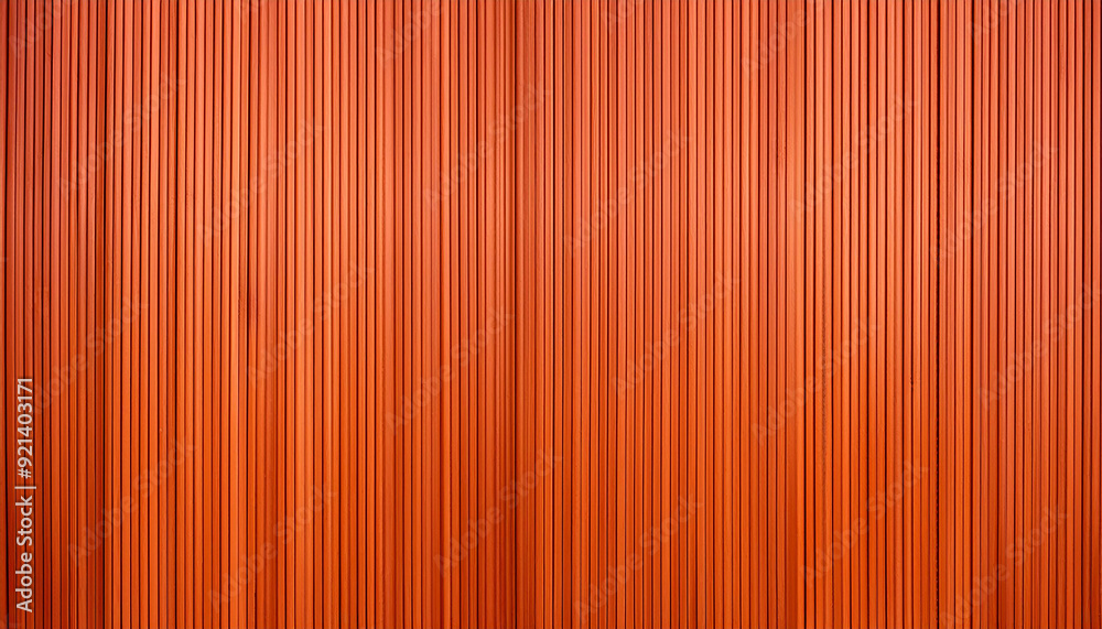 Fototapeta premium continuous interior material with an orange corrugated wood pattern backdrop with a smooth texture