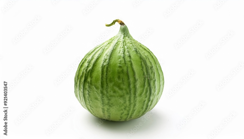 Green Fig: A Single, Vibrant Green Fig, Isolated Green Fig: A Single, Vibrant Green Fig, Isolated