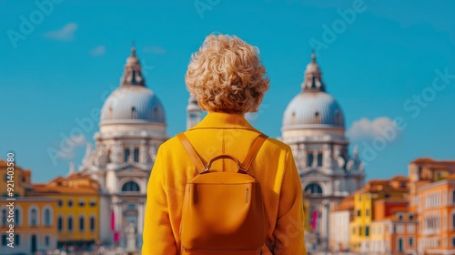 Woman At Venice Square, Romes History Under Her Feet