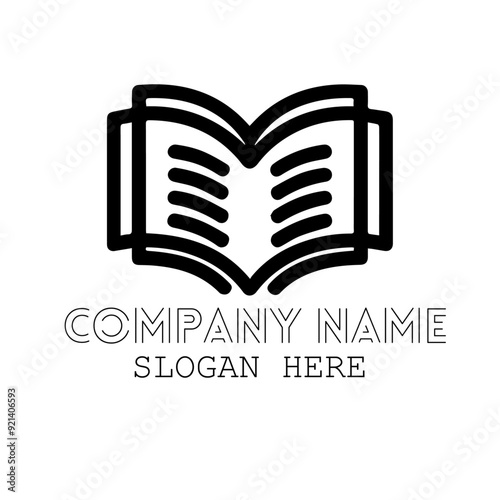 Book logo for school and college photo