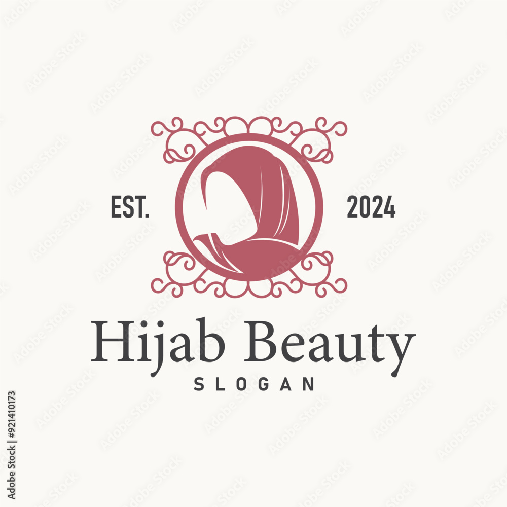 Fototapeta premium hijab logo design for boutique fashion product for Muslim women clothing
