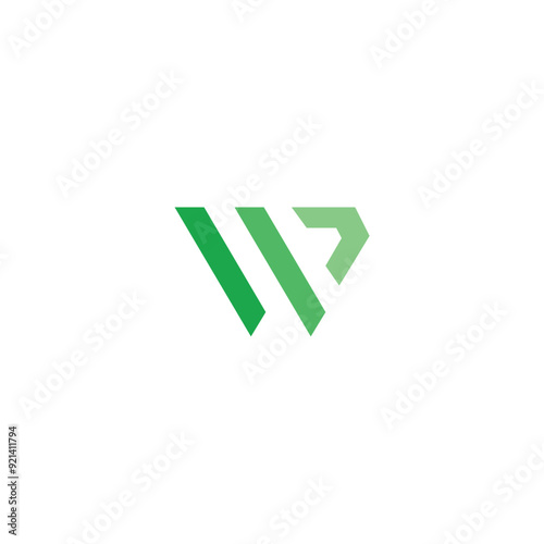 Logo Letter WP Modern Simple