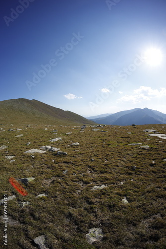 Hiking in pyrenees mountains, Spain