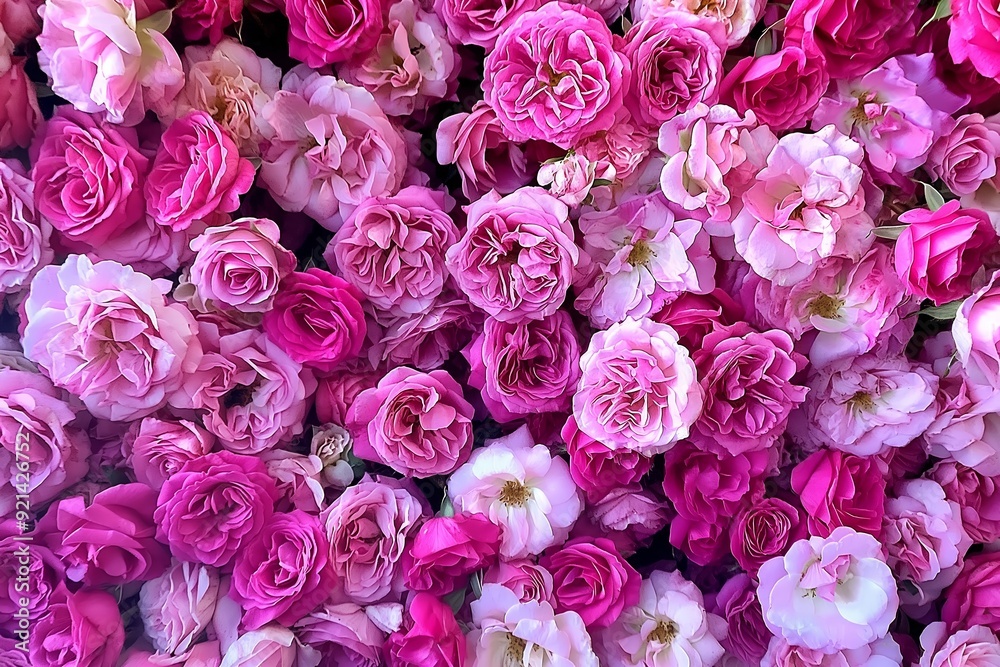 A sea of damask roses. Floral background made of fresh pink damask roses. Flat lay, top view.
A sea of damask roses. Floral background made of fresh pink damask roses. Flat lay, top view.