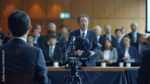 A press event with both companies executives answering questions about the merger