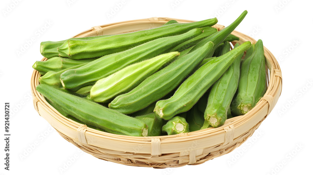 fresh okra vegetable isolated in bamboo basket on white background
fresh okra vegetable isolated in bamboo basket on white background