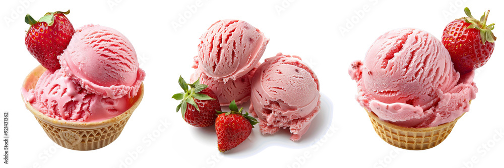Untitled design - A set of strawberry ice cream isolated on a transparent background (3) Untitled design - A set of strawberry ice cream isolated on a transparent background (3)