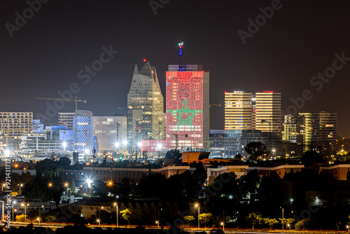 Casablanca Finance City at Night , Casablanca , Morocco photo