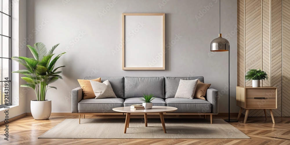 Mockup poster frame on living room wall with sofa and table, mockup, poster, frame, living room, wall, sofa, table Mockup poster frame on living room wall with sofa and table, mockup, poster, frame, living room, wall, sofa, table