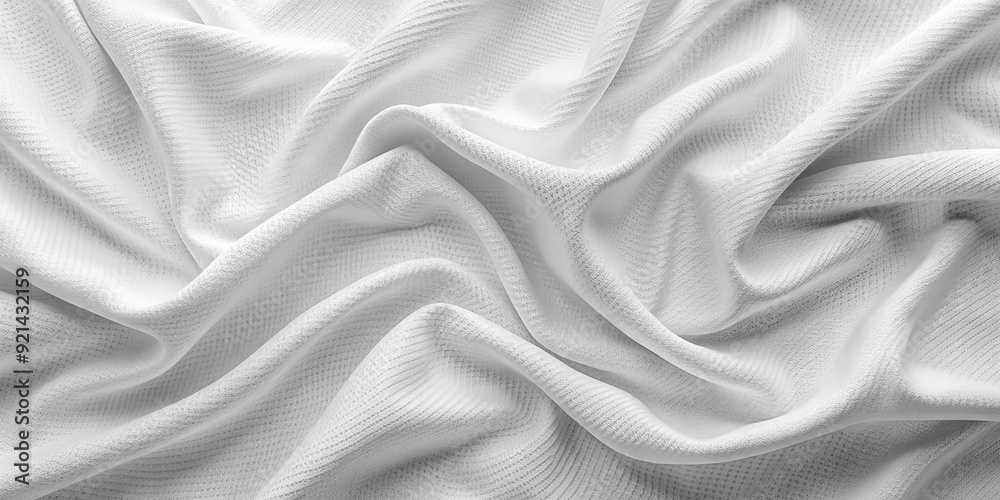 Naklejka premium White textured fabric background, texture, white, fabric, cloth, backdrop, material, elegant, soft, smooth, delicate, clean