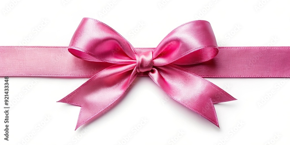 Pink satin ribbon with a traditional bow on a white background, pink, ribbon, bow, satin, white, background, elegant Pink satin ribbon with a traditional bow on a white background, pink, ribbon, bow, satin, white, background, elegant