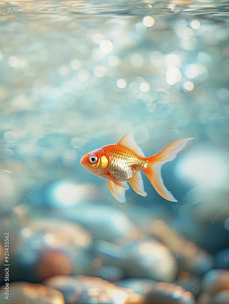 Goldfish isolated on summer background Goldfish isolated on summer background