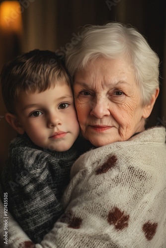 grandma and her grandchild Generative AI photo