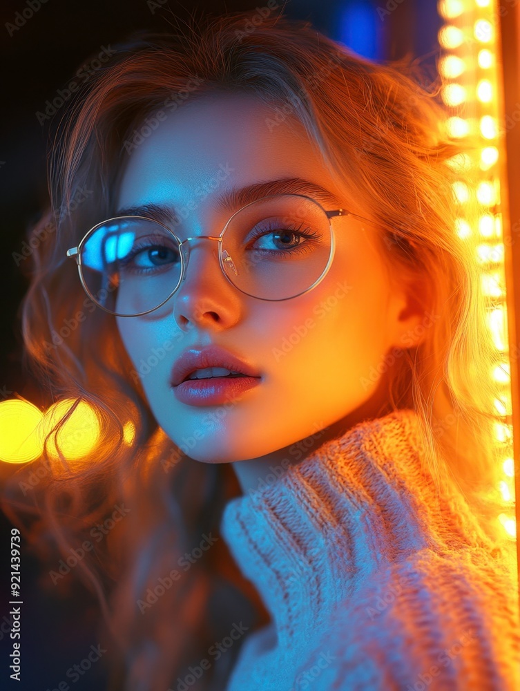 Young Woman with Stylish Frames Young Woman with Stylish Frames