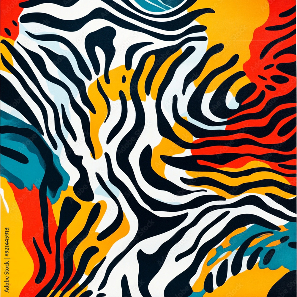 Obraz premium seamless pattern with tiger