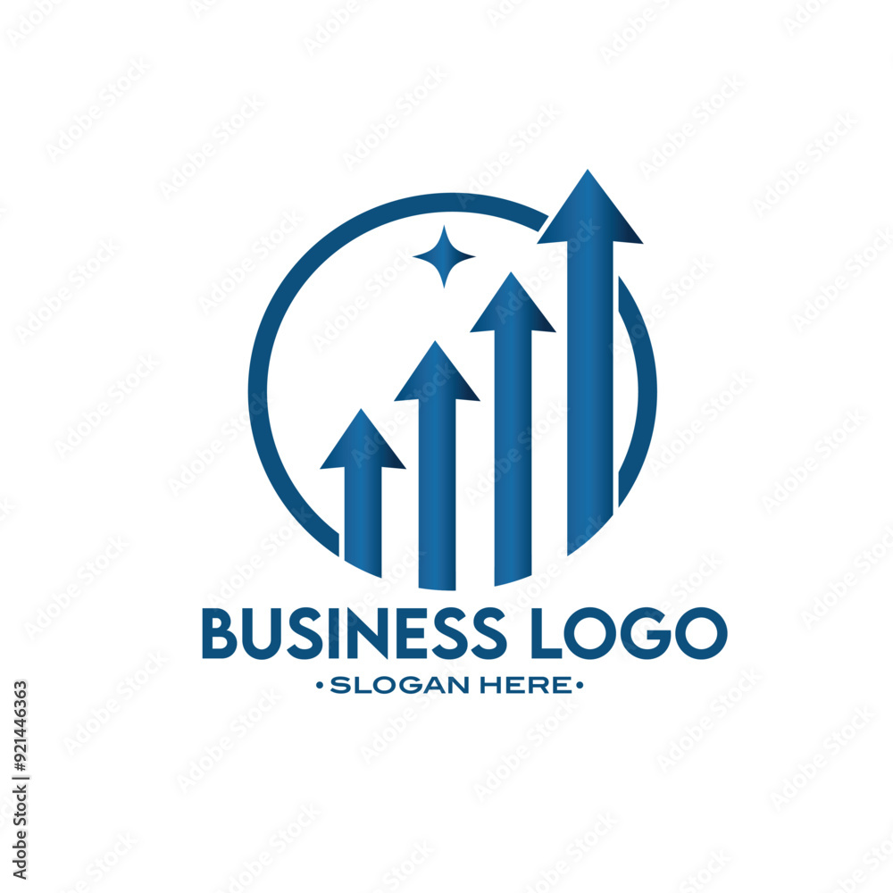 Blue Business Logo with Upward Arrows for Financial Growth, Professional Corporate Logo Featuring Rising Arrows and Business Chart, Modern Financial Logo with Arrow Growth Symbol in Blue Blue Business Logo with Upward Arrows for Financial Growth, Professional Corporate Logo Featuring Rising Arrows and Business Chart, Modern Financial Logo with Arrow Growth Symbol in Blue
