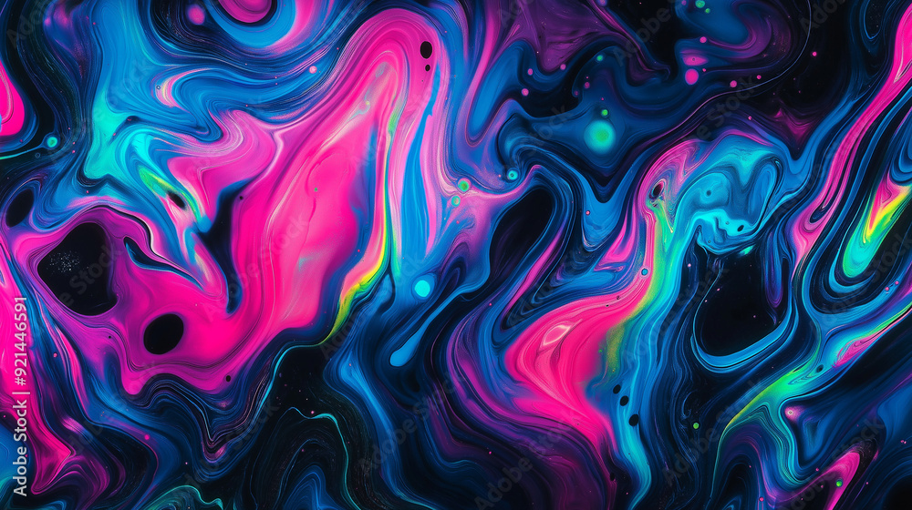 Neon-inspired marbled paper background Neon-inspired marbled paper background