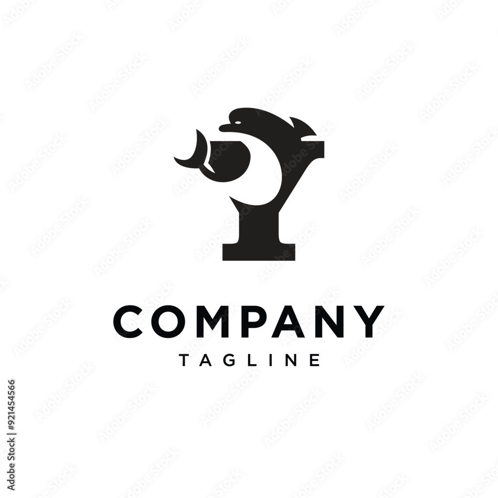 Letter Y Dolphin Logo Icon Letter Y Dolphin Logo Icon