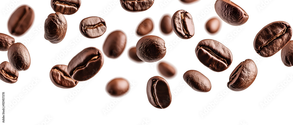 Burst of Coffee Beans in Motion Burst of Coffee Beans in Motion