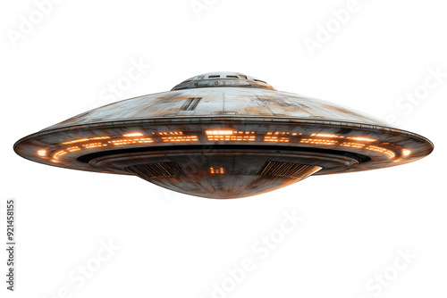 UFO on White Background