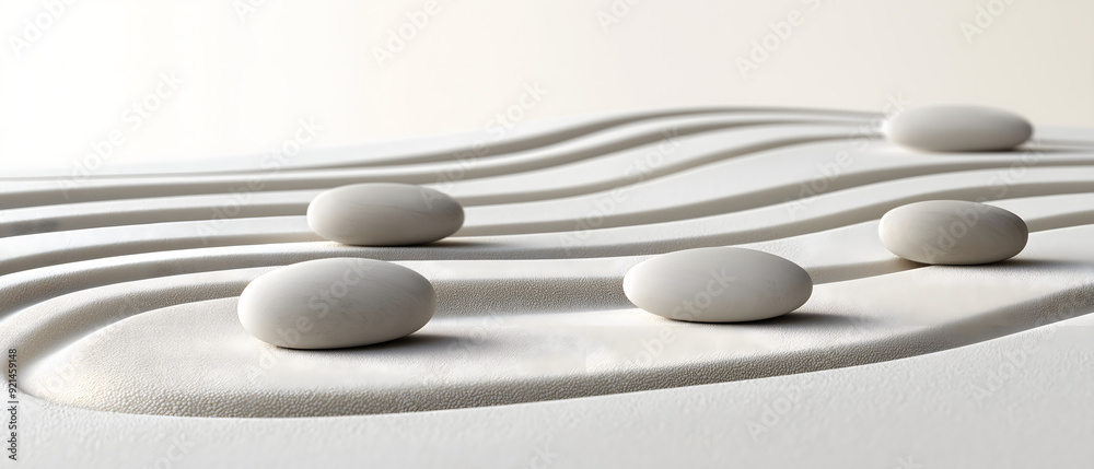 Organic Wave Patterns Created by Sand and Smooth Pebbles Organic Wave Patterns Created by Sand and Smooth Pebbles