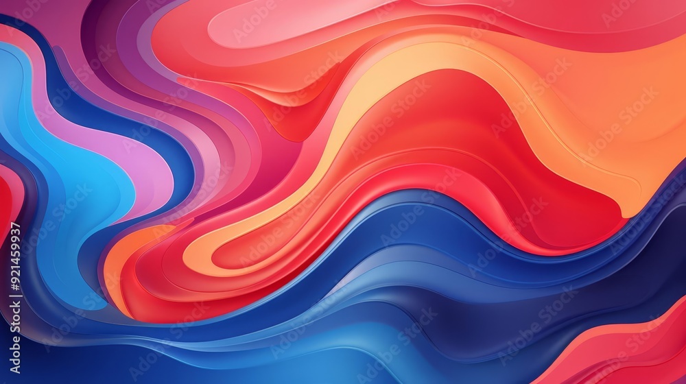 Abstract fluid patterns flat design, front view, creative art, cartoon drawing, Splitcomplementary color scheme Abstract fluid patterns flat design, front view, creative art, cartoon drawing, Splitcomplementary color scheme