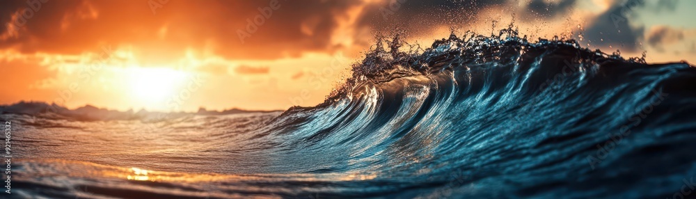 Obraz premium Ocean current energy, vibrant innovation, marine technology, renewable power