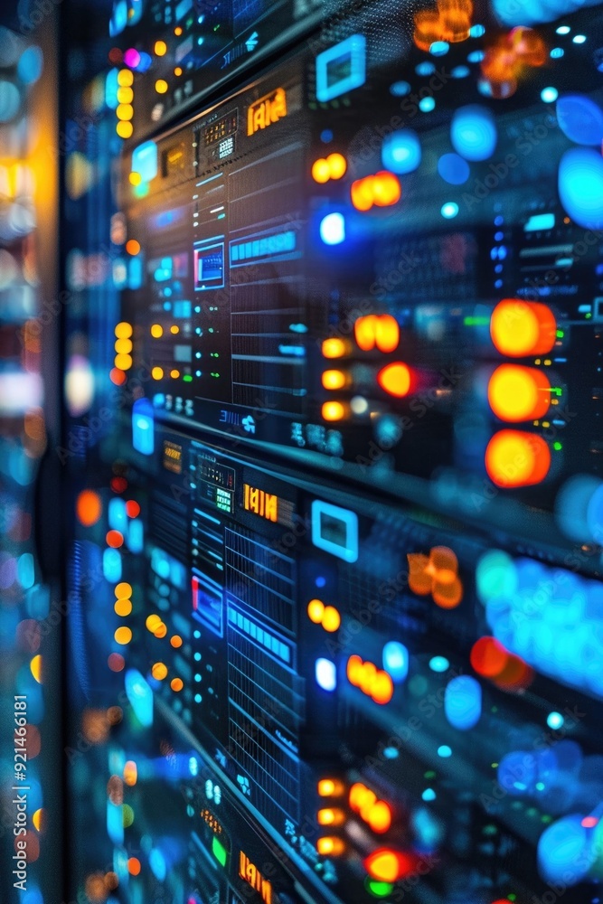 A network operations center with rows of digital servers and monitors displaying real-time data traffic, emphasizing the scale and complexity of online server management A network operations center with rows of digital servers and monitors displaying real-time data traffic, emphasizing the scale and complexity of online server management