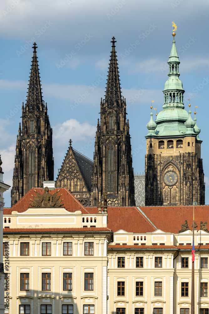 Fototapeta premium Prague, Czech Republic, cathedral in the castle