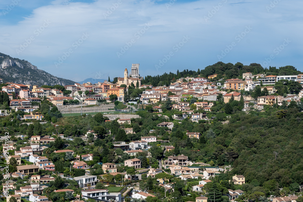 Fototapeta premium View on Nice, in Alpes-Maritimes in Provence-Alpes-Cote d'Azur, French Riviera, France