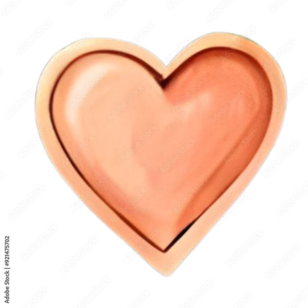 Large Pink Heart Outlined Shadow Minimal Simple Clean Hearts Valentine Cupid 450