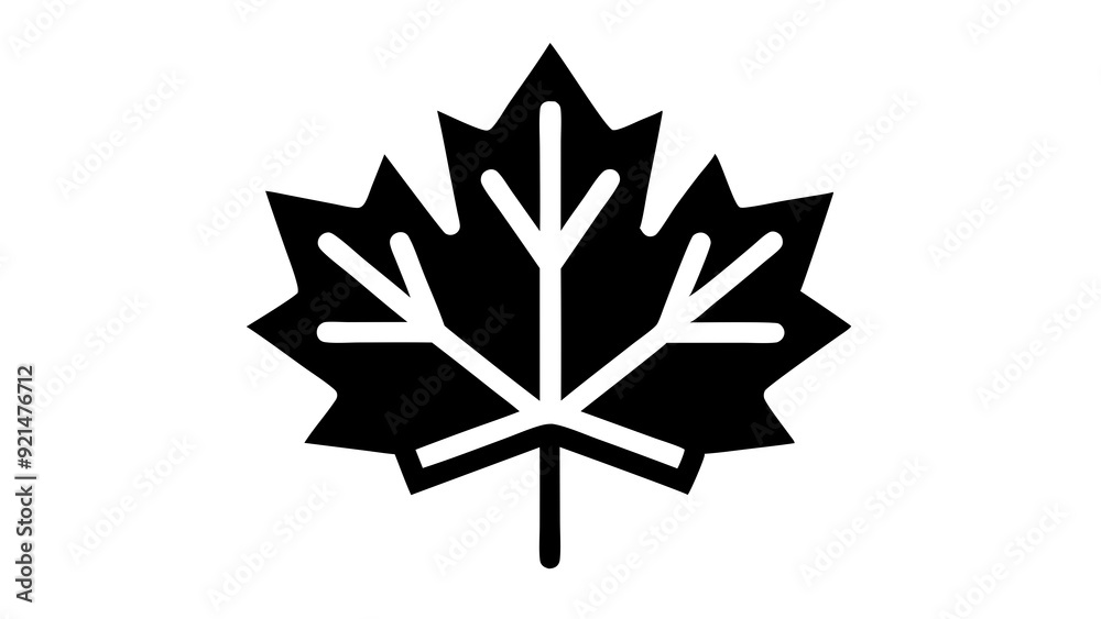 Maple leaf line icon, Beer Fest concept, autumn symbol sign on white ...