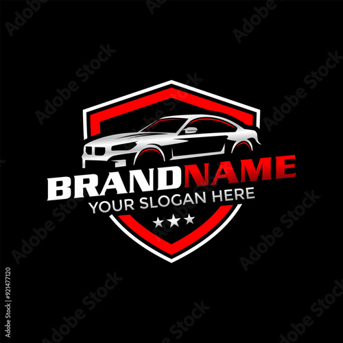 Repair Car logo image, logo shield template