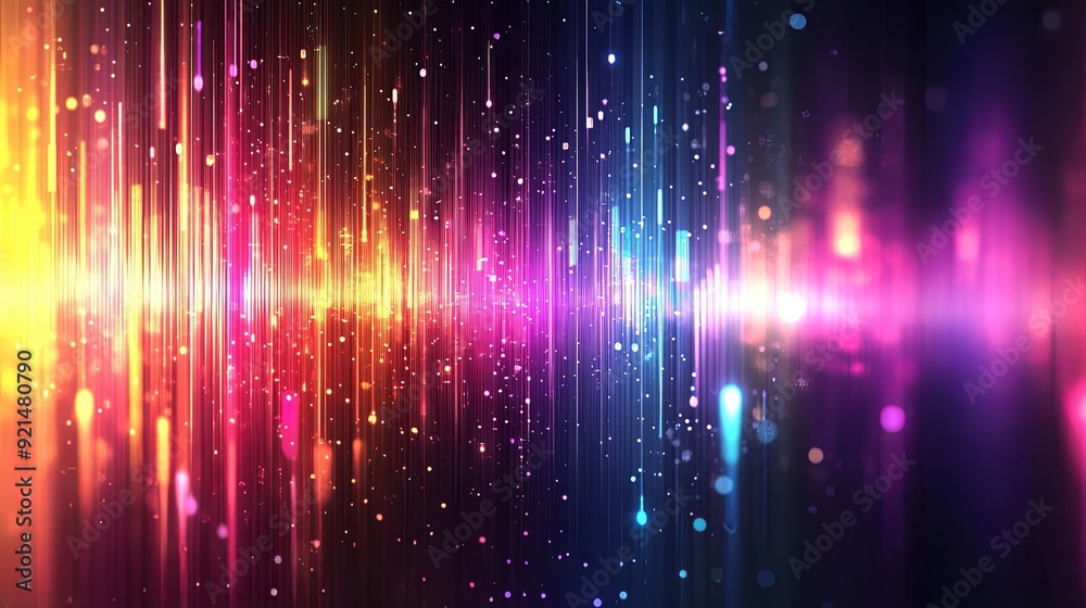 Dynamic Vibrant Sound Wave Spectrum. Creative Music Visualization Concept Dynamic Vibrant Sound Wave Spectrum. Creative Music Visualization Concept