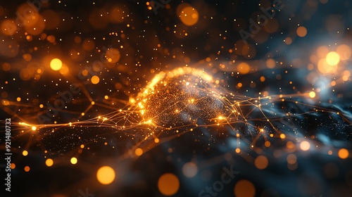 Advanced Neural Network Technology. Brain-inspired neural connections concept photo