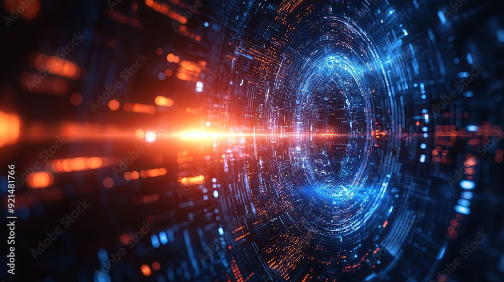 Futuristic Technology Abstraction. Advanced digital technology concept Futuristic Technology Abstraction. Advanced digital technology concept