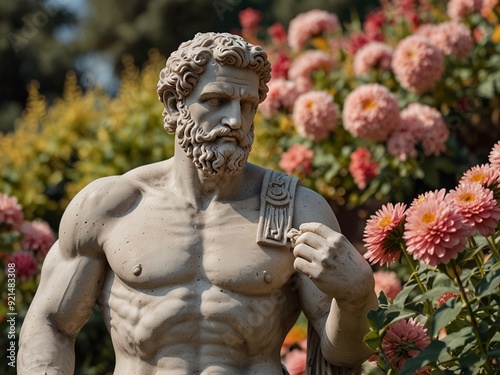 statue of a person in the garden