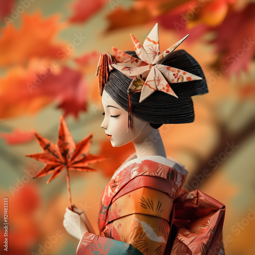 Origami Autumn in Japan