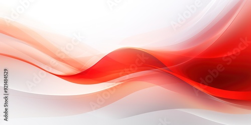 Abstract background with red and white flowing waves.