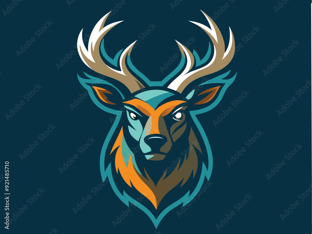 caribou head logo vector illustration caribou head logo vector illustration