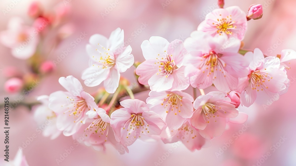 Cherry blossoms herald the arrival of spring with delicate pink petals. Cherry blossoms herald the arrival of spring with delicate pink petals.