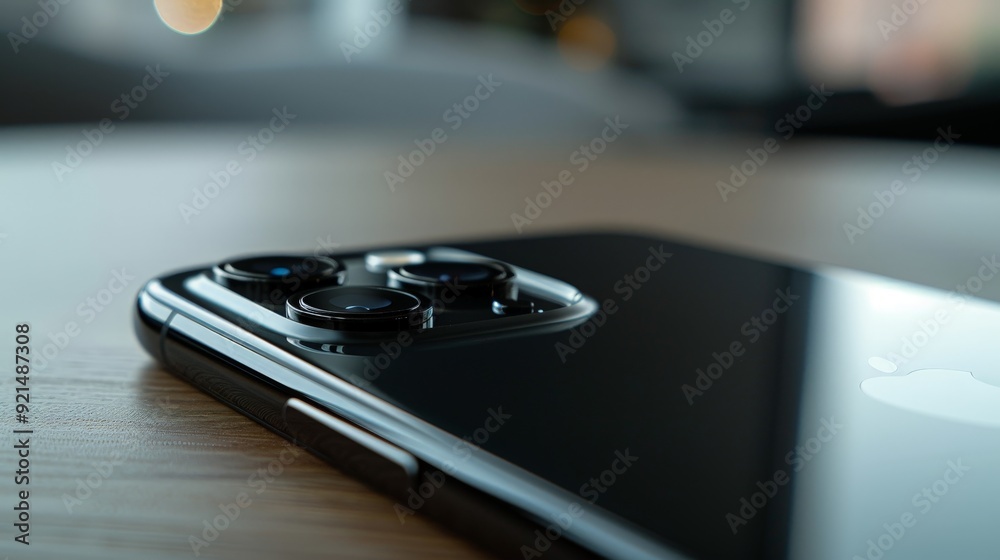 Close-up shot of a phone isolated, highlighting its dual-camera setup.