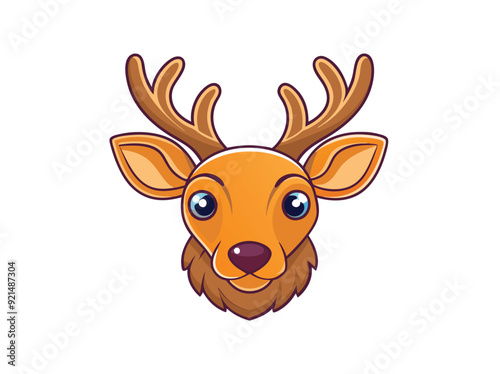 caribou head logo vector illustration 