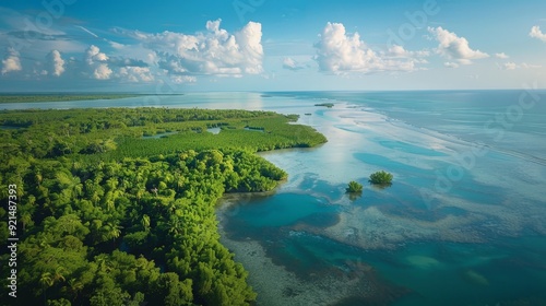 Coastal mangrove forests serve as vital buffers against storms and coastal erosion.