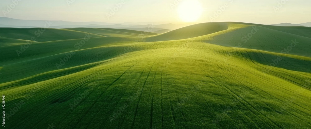 Aerial view of Romanian green hills, copy space, natural lighting Aerial view of Romanian green hills, copy space, natural lighting