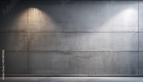 Minimalist gray concrete wall with subtle lighting, perfect for contemporary design and modern backgrounds.