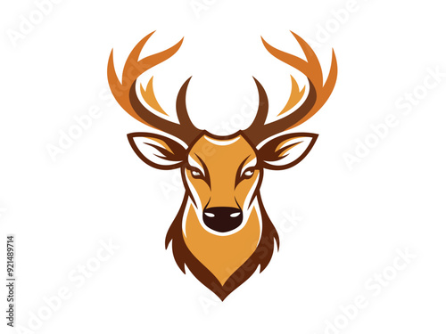 caribou head logo vector illustration 