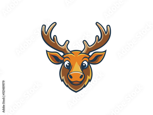 caribou head logo vector illustration 
