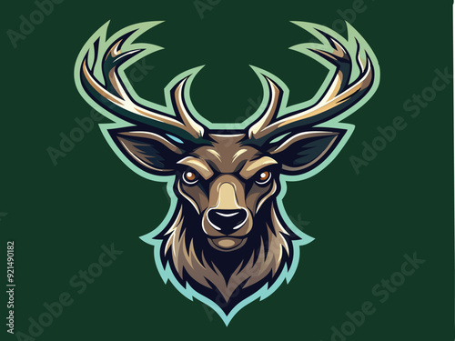 caribou head logo vector illustration 